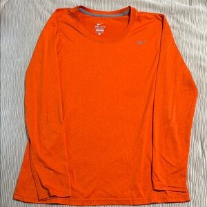 Nike Orange Long Sleeve Tee